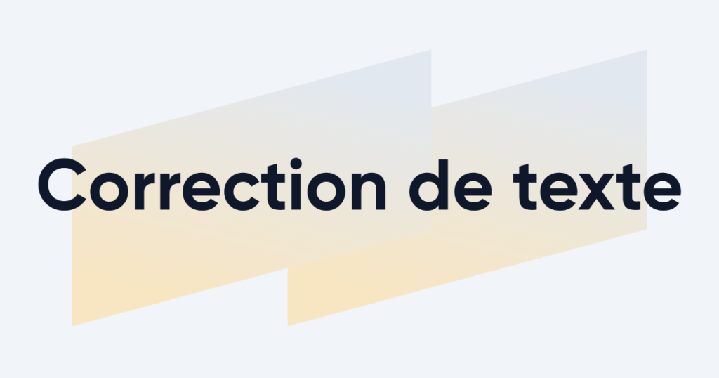 Correction de texte