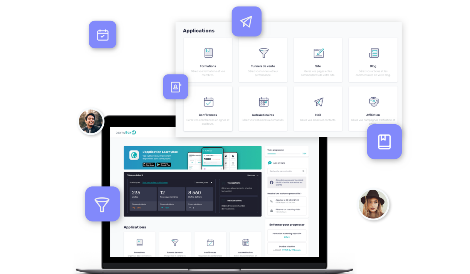 Création de Tunnel de vente avec LearnyBox